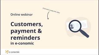 English webinar: Customers, payments & reminders in e-conomic