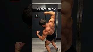 45 lbs heavier in 3 years 😳 (pure muscle gain transformation)