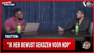 🚀 De Nieuwe Politiek LIVE • Pakkitow Biervliet over stap naar NDP (Suriname)