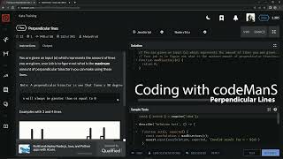 Codewars 7 kyu Perpendicular Lines Javascript