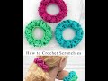 Crochet Hair Scrunchies #crochettutorial #crochetjewelry #crochethairclip #crochetscrunchies