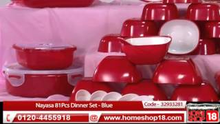 Stylish Nayasa 81Pcs Microwave Dinner Set - HomeShop18.com