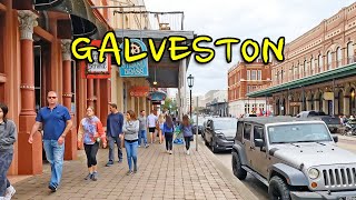 Galveston, Texas!  🇺🇸 - The Strand - Virtual walking tour of Downtown  Galveston -  4K