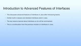 Introduction to Advanced Features of Interfaces | Lecture 21: Interface-II
