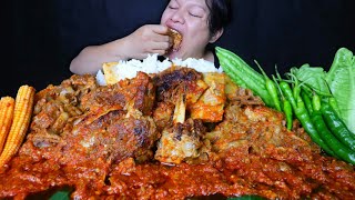 SUMPAH NGILER!! MUKBANG RICA RICA IGA SAPI PEDAS MERCON PAKE LALAPAN PARE MENTAH TAMBAH NIKMAT