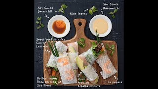 【TEMAKIレシピ】生春巻き3種（Fresh Spring Rolls）英語版