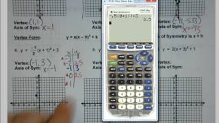 Algebra 2   Unit 2   5.1 Graph Quadratic Equations