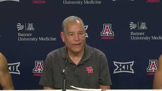 Houston Cougars Kelvin Sampson, LJ Cryer and Milos Uzan react to win over Arizona!