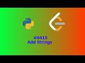 No Sound Leetcode 415: Add Strings