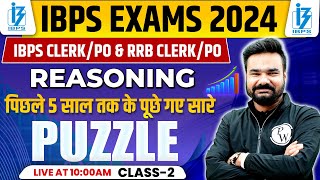 IBPS Exams 2024 | Puzzle Reasoning Previous Year Questions | Puzzle Reasoning by Arpit Sir