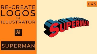 Superman text logo in Illustrator (Tutorial)