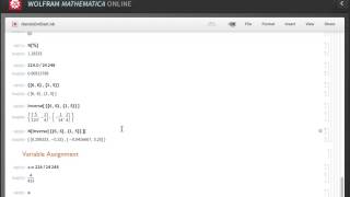 Hands-on Start to Mathematica Online: Basic Calculations