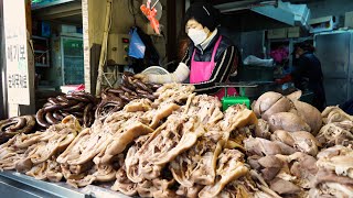 Blood Sausage Sundae, Pig Intestine / Korean Street Food