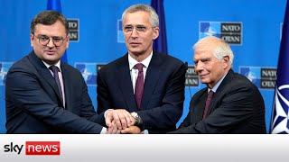 NATO chief holds joint news conference with Ukraine's foreign minister