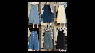 Denim skirts for girls 💜✨|Denim skirts|Skirts #denim #skirts #girls #viral #aesthetic #subscribe