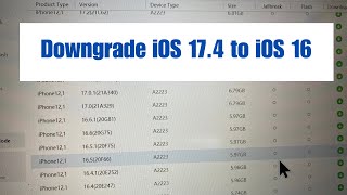 How To Downgrade iOS 17 To 16 | How To Downgrade iOS 17.4 To iOS 16