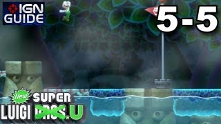 New Super Luigi U Secret Exit Walkthrough - Soda Jungle 5: Deepsea Stone-Eyes