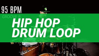 Hip hop drum loop 95 BPM // The Hybrid Drummer