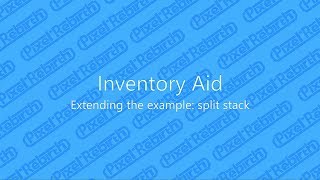 Inventory Aid - Extending the example: split stack