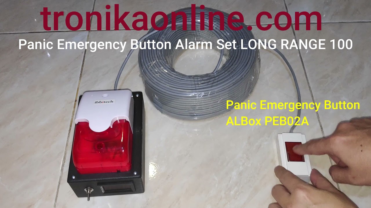 Panic Button Emergency/Key Alarm Set Tombol Panik Button LONG RANGE 100 ...