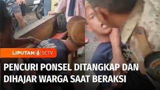 Warga Palembang Hajar Pencuri Ponsel, Anggota TNI dan Polisi Selamatkan Nyawa Pelaku | Liputan 6