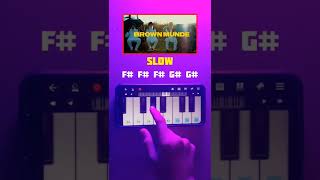 Brown Munde On Piano Tutorial #piano #shorts #trending