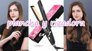 Plancha rizadora para el pelo 2 en 1 ⭐ Con placas de titanio