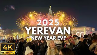 [4K] Yerevan New Year’s Eve 2025 🎄 Joyful Celebration Night of Lights, Music and Magic In Armenia