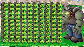 99 Gatling Pea vs 999 Gargantuar vs Dr. Zomboss - Plants vs Zombies