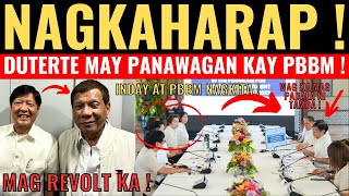 NAGKAHARAP ! SI VP SARA AT PBBM ! DUTERTE MAY PANAWAGAN KAY PBBM !