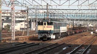 JR貨物　EF65 1079(岡）牽引8867レムドEF64 43付き　＠草津 2011/1/12