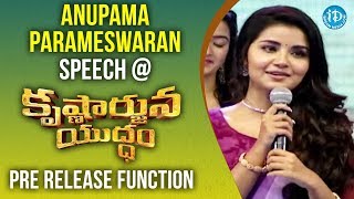 Actress Anupama Parameswaran Speech @ Krishnarjuna Yuddham Pre Release Function | Nani