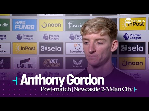 "ROUGH ENDING" Anthony Gordon reacts to Newcastle United's stoppage-time loss to Man City