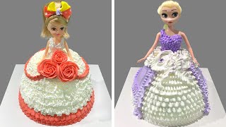 Perfect Barbie Doll Cake Decorating Tutorials | Elsa Cake Decorating | Pretty Doll Cake Design #14