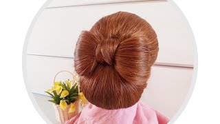 🎀올림머리 쉬운업스타일 리본머리 롱헤어🎀  Easy Hairstyle for long hair. Bun Hairstyle. hair bow wedding updo tutorial