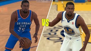 OKC Kevin Durant vs GSW Kevin Durant In A 1v1! NBA 2K18 Challenge!