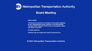 MTA Board Meeting - 01/29/2024