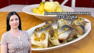 Домашняя маринованная селёдочка, вкусный и очень простой рецепт без уксуса