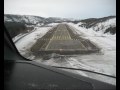 wideroe dash 8 cockpit view landing at mosjøen