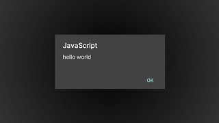 simple javascript alert - hello world
