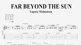 Yngwie Malmsteen - FAR BEYOND THE SUN - Guitar Tutorial (Tab + Sheet Music)