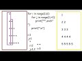 PYTHON PROGRAM 1: HOW TO USE NESTED LOOPS FOR PRINTING DIFFERENT PATTERNS