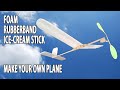 How to Make Easy Foam Airplane with Ice Cream Sticks, and Rubber-band - No Balsa Wood, No TAN Rubber