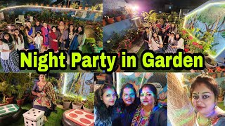 Vlog593👉Kya miss hogaya 👉 Kitty party 👉rooftop garden👉Day view garedn👉Night view of garden👉