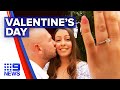 Love is in the air as couples celebrate Valentine's Day | Nine News Australia