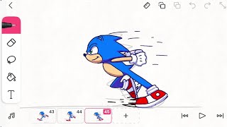 FlipaClip - SONIC Running animation on flipaclip
