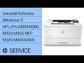 Uninstall Software (Windows 7) | HP LaserJet Pro M304-M305, M404-M405, MFP M329, M428-M429 | HP