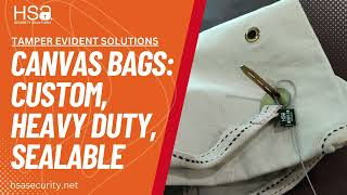 Tamper Evident Heavy Duty Canvas Bag - HSA Security Solutions