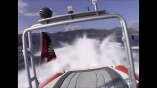 Extreme boating. Driving a Buzzi 840hp RIB at full noise