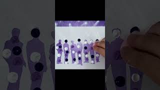 BTS Live Scene Painting / easy and relaxing acrylic painting #short